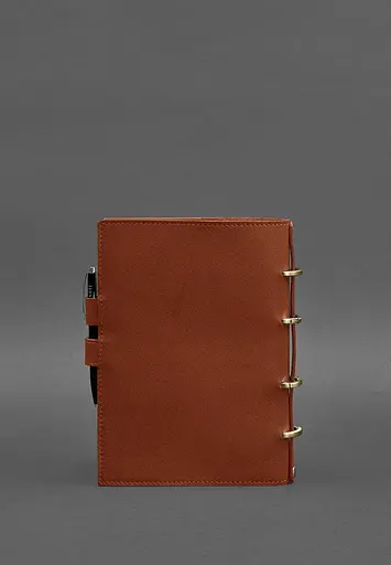 Шкіряний блокнот з датованим блоком (Софт-бук) 9.1 світло-коричневий - фото 5