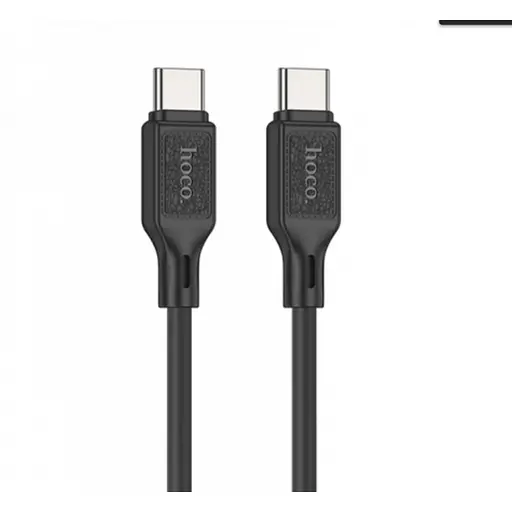 Кабель Hoco X90 Cool 60W silicone charging data cable for Type-C to Type-C чорний