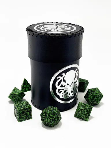 Настольная игра Планета Ігор Чаша для кубиков Ктулху (черная) (Dice cup Cthulhu black) (pi-dc001) - фото 5