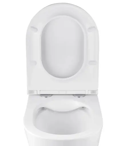 Унитаз подвесной безободковый Kroner Armada WHI513636 RIMLESS с сиденьем Slim Duroplast / Soft-close / Quick relase (KA513636WHIR) (CV029610) - фото 5