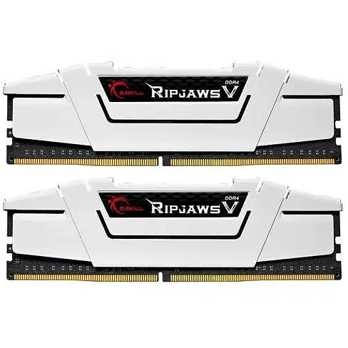 Пам'ять 16Gb x 2 DDR4 3600 MHz G.Skill Ripjaws V білий 18-22-22-42 1.35V з радіатором (F4-3600C18D-32GVW) - фото 1