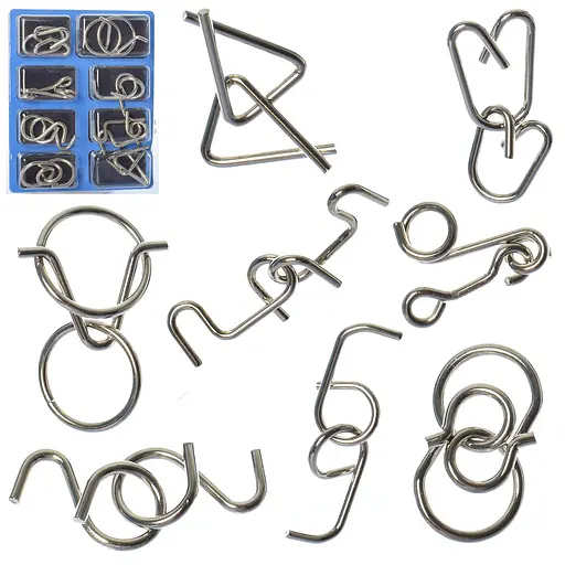 Гра головоломка, метал, 8 шт., у слюді, 12x18x3 см