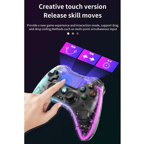 Геймпад джойстик Voltronic P-05 Wireless DualShock 4 for PS4/Switch/PC/IOS MFI/Adndroid HID - фото 9