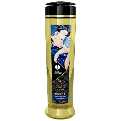 Масажна олія Shunga Seduction Midnight Flower, натуральна, зволожуюча 240 мл
