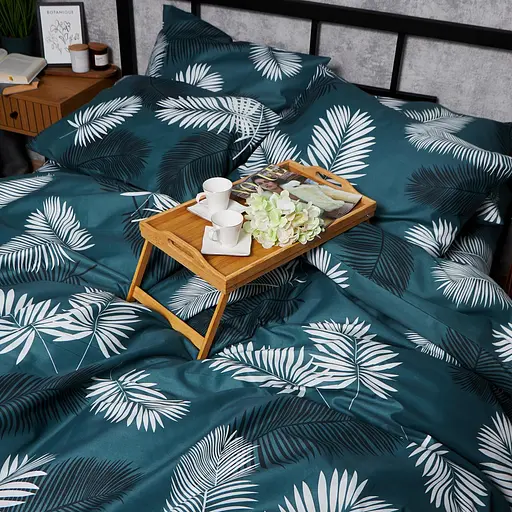 Комплект постільної білизни Moon&Star Микросатин Premium Green Oasis Сімейний 160х220х2 наволочки 2х70х70 - фото 4