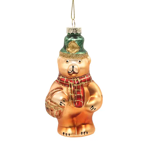 Елочное украшение "Праздничный мишка" 12,5*6,6*4,8 см, YQ1420699