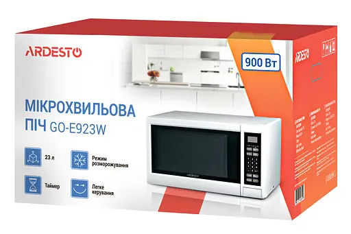 Мікрохвильова піч Ardesto 23л 900Вт дисплей білий - фото 4