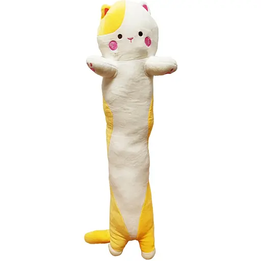 Мягкая игрушка антистресс Bambi Кот батон 70 см желтый