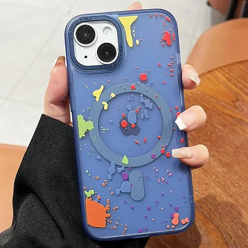 Чохол Epik TPU+PC Flush with MagSafe для Apple iPhone 14, 6.1 Dark blue - фото 2