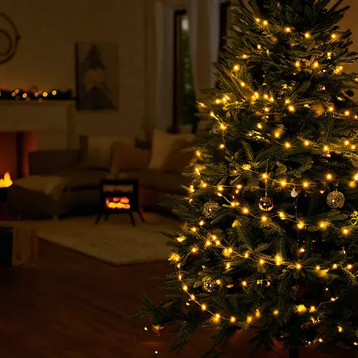 Новорічна гірлянда вулична Різдвяна фея GarlandoPro 50 м 500 LED білий провід Жовтий CF500L50MWY - фото 3