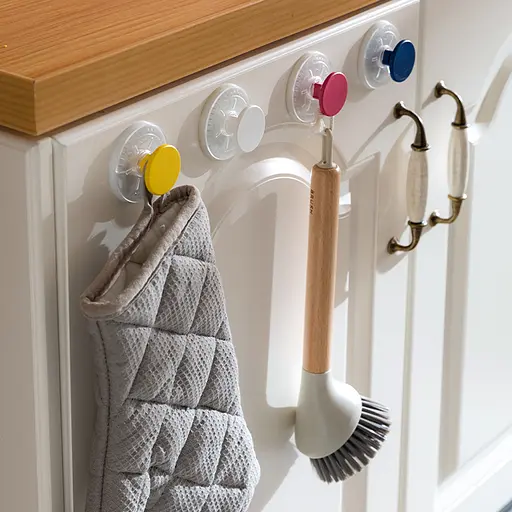 Крючки на вакуумных присосках Aquatica s42 Ø40×40мм цветные (6шт) (9784281) - фото 4