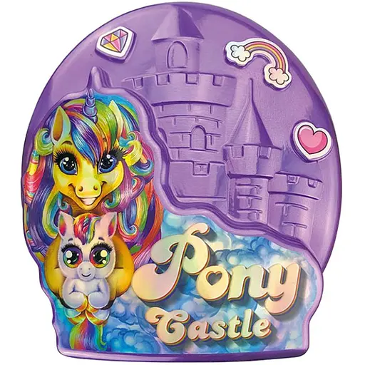 Набір креативної творчості Danko Toys Pony Castle з м'якою іграшкою фіолетовий BPS-01-01U  - фото 1
