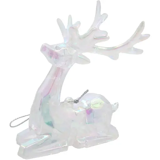 Украшение декоративное Chomik Олень пластик перламутр 8x9 см (BAI5881)