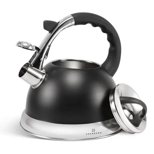 Чайник со свистком Edenberg EB-8851 из нержавеющей стали 3 л черный - фото 2
