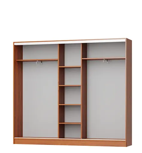 Шафа-купе тридверна MebelStar Стандарт AL 2ДСП/Дзеркало 180x45x210 см Дуб сонома (MBS-2914) - фото 2