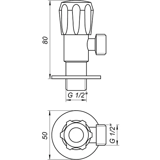 Кран вентильний кутовий Q Professional 1/2″X1/2″ NV-QP999 000021868 - фото 5