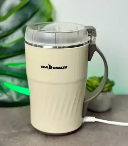 Электрическая кофемолка Sea Breeze SB-0602 для дома 300Вт роторный измельчитель кофейных зерен 500г Белый - фото 4