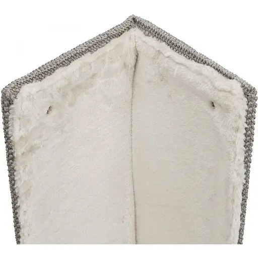 Дряпка Trixie для котив XXL настинна кутова сизаль/плюш сіра 38х75 см [CD] - фото 4