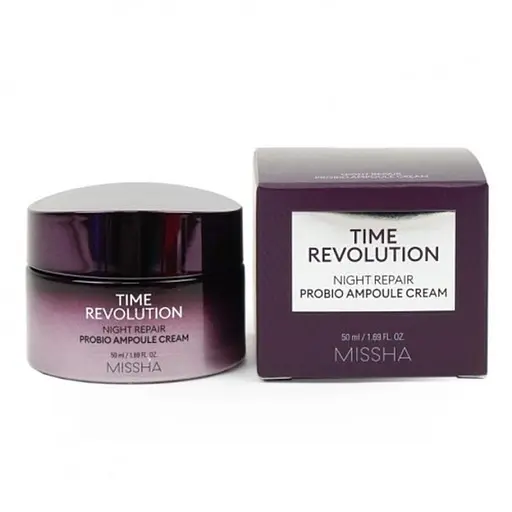 Восстанавливающий ночной крем на основе 10 типов пробиотиков Time Revolution Night Repair Ampoule Cream 5X Missha 50 мл - фото 1