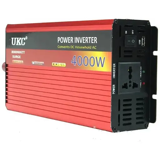 Преобразователь постоянного тока 4000W UCK-4000W AC/DC инвертор для автомобиля 12В-220В - фото 1