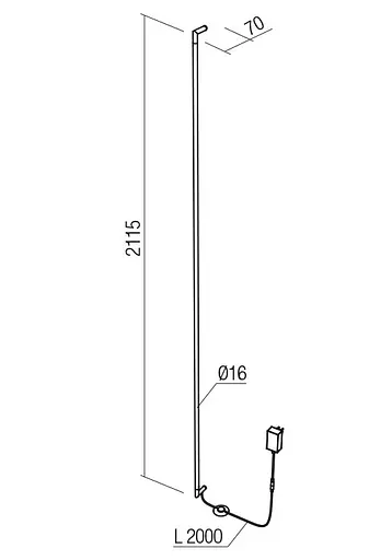 Бра Redo STICK AP LED 38W 3000K SAND BLACK (5.1.2) 01-2795 - фото 2