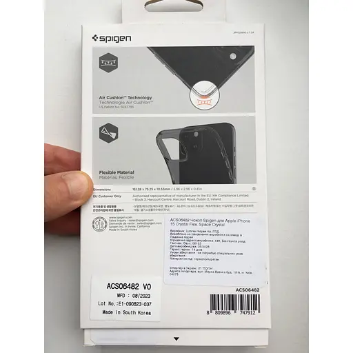 Чохол Spigen Liquid Crystal Flex для iPhone 15 Space Crystal ACS06482 прозорий силіконовий - фото 5