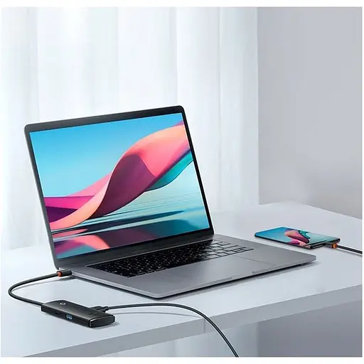 USB-хаб Baseus Lite Series 4-in-1 Hub Adapter Black (WKQX030101) [136670] - фото 10