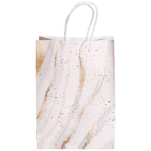 Подарунковий пакет Yiwu HP-10359-22W крафтовий 15х8х21 см 12 шт. білий - фото 1