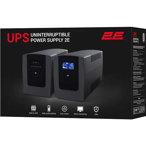 Источник бесперебойного питания 2E DD650, 650VA/360W, LCD, USB, 2xSchuko - фото 4