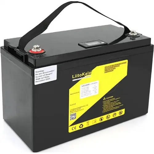 Акумулятор LiitoKala LiFePO4 12,8V 100Ah BMS(20(100)A/200A) з LCD дисплеєм