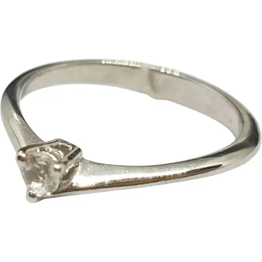 Срібне кільце Агні Флокс з фіанітом. 1152Р-CZ 15