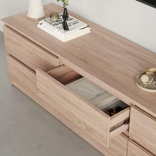 Тумба під телевізор MebelStar Нео 6Ш 180x43x53 см Дуб сонома (MBS-1291) - фото 3