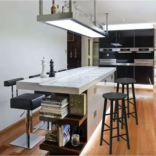 Комплект барних стільців Costway Eugad з підставкою для ніг чорний - фото 4