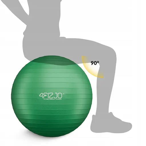 М'яч для фітнесу (фітбол) 4FIZJO 55 см Anti-Burst Green (P-5907739316264) - фото 5