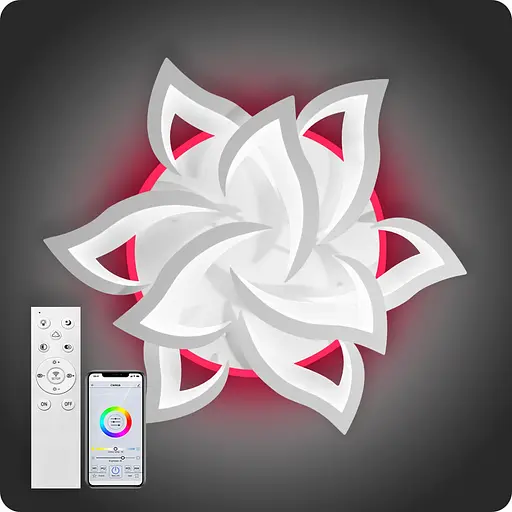 Люстра світлодіодна 517 Light 3color з пультом 144Вт Білий (02077) - фото 1