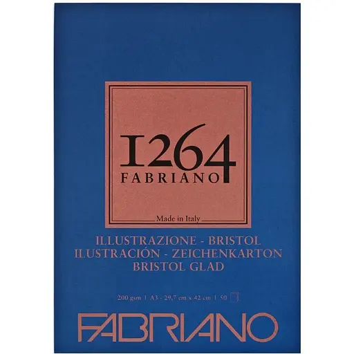 Склейка для рисунку Fabriano Bristol 1264 А3 200г/м2 50л - фото 1