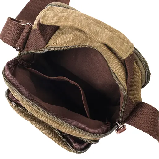 Цікава невелика чоловіча сумка із щільного текстилю Vintage 14,5х19х10,5 см sum0028942 - фото 6