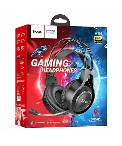 Навушники ігрові Hoco W106 Tiger Gaming Black (1994083883) - фото 3