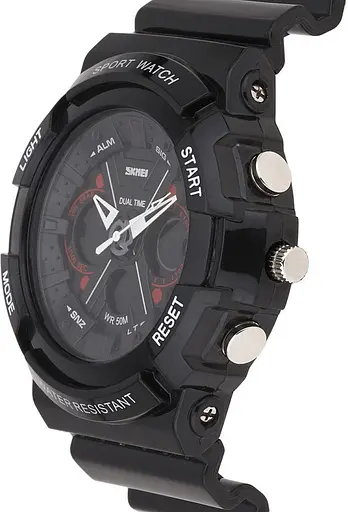 Чоловічий спортивний годинник Skmei 0966 (Чорний) - фото 2
