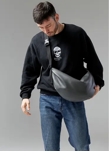 Мужская сумка Sambag HOBO BAG-GLOVE Графит 30 х 13 х 8 см (53400009m) - фото 5