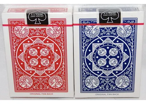 Карти гральні United States Playing Card Company Tally-Ho Fan Back Standard Index (red blue) (PC_THFB) - фото 2