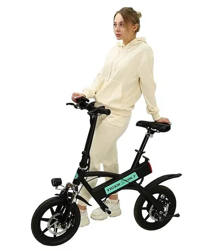 Электроскутер ZM TigerVolt 14 с колесами 14" Черный - фото 5