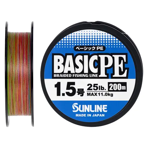 Шнур Sunline Basic PE 200 м (Multi Color) 1.5/0.209 мм 25 lb/11 кг