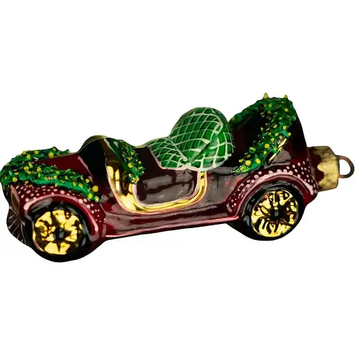 Ялинкова прикраса Різдвяні історії Різдвяний кабріолет скло (4820001154825)
