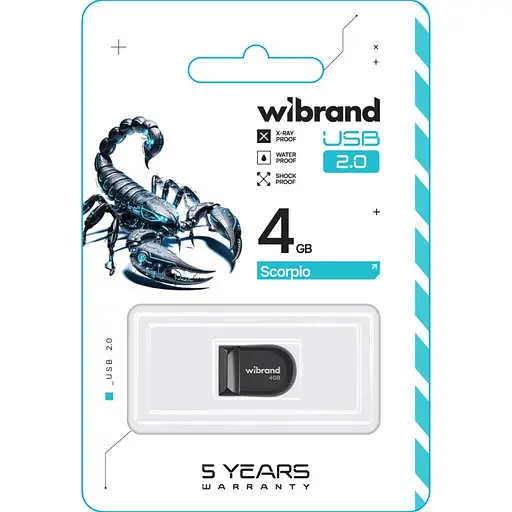 Flash Wibrand USB 2.0 Scorpio 4Gb Black - фото 2
