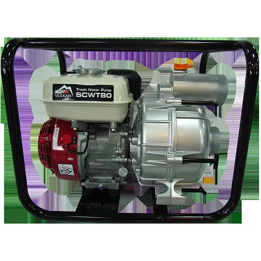 Мотопомпа рукав 75мм, 58м3/год, дв. Honda GX200, підйом 26м, брудна вода, SCWT80H