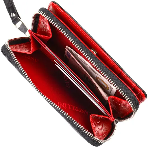 Жіночий шкіряний гаманець Canpellini 9.5х15.5х2.5 см acs0025561 - фото 5