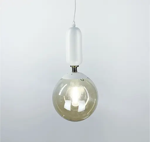 Підвісний світильник в трьох кольорах об‘ємного плафону | Арт. 12015/1 WT | Line F - фото 1