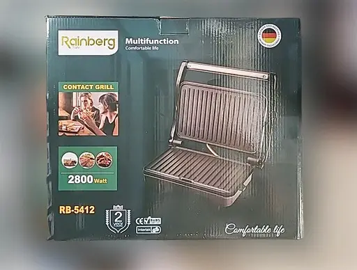 Прижимной контактный домашний электрогриль Rainberg RB-5412 2800 Вт для дома - фото 5