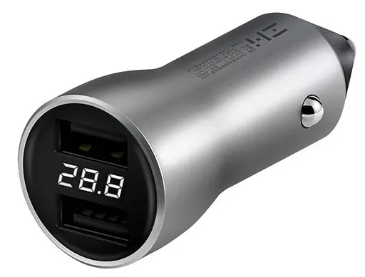 Адаптер автомобильный ZMI Car Charger with Display AP621 EU 2USB - фото 1